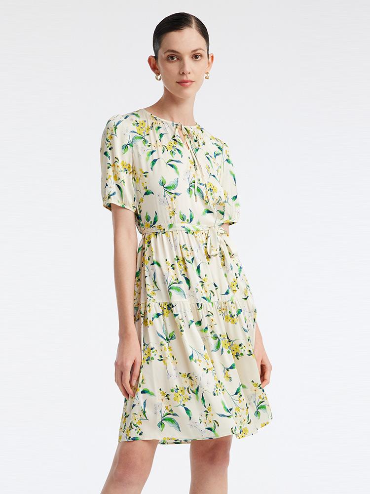 19 Momme Silk Floral Dress